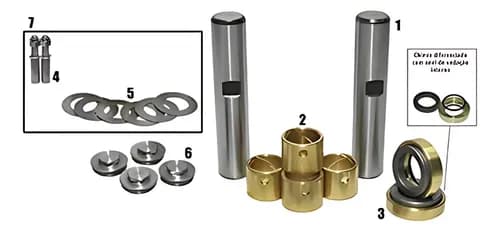 KIT REPARO SEM PINO STD C/ CHIME ROLAMENTO 45.55 TEFLON - T16498629SARTF/STD
