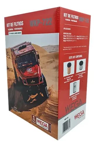 KIT FILTROS COMBUSTIVEL LUBRIFICANTE MB OM904LA - WKP722