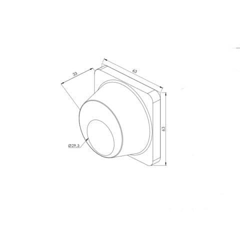 COLAR DE ALINHAMENTO QUADRADO 33MM (ALINHAMENTO C�NICO) - LB 1018