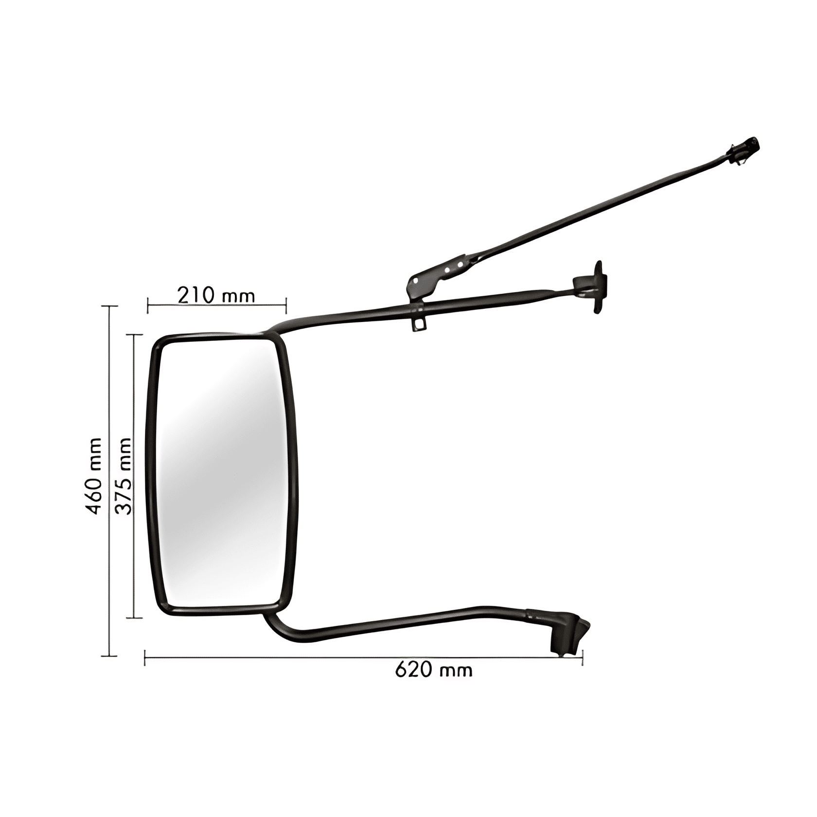 CONJUNTO ESPELHO RETROVISOR LE MANUAL CONVEXO - 2T0857513A