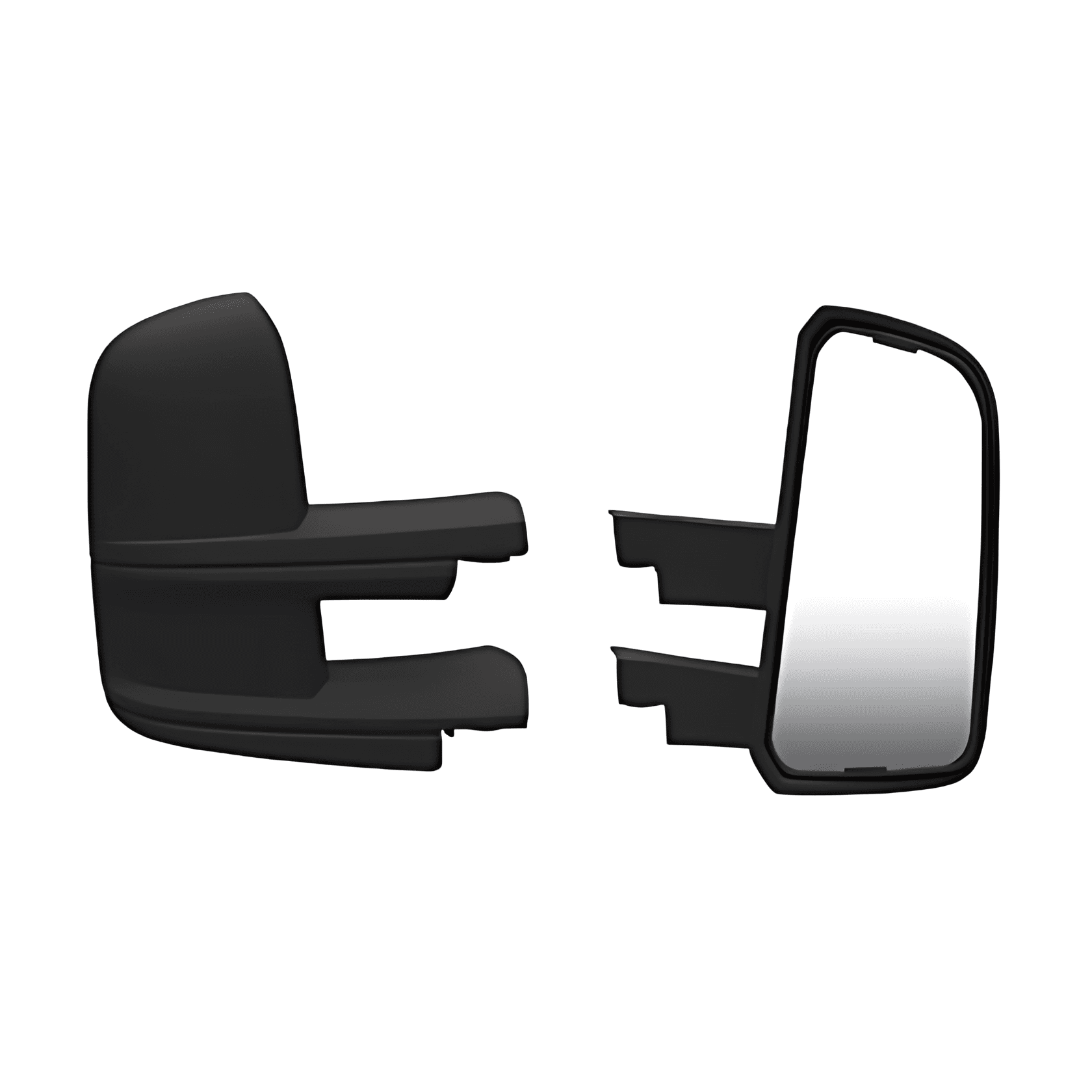CONJUNTO ESPELHO RETROVISOR LD MANUAL INTEIRICO PLANO ( BRACO LONGO ) - 23B857514B