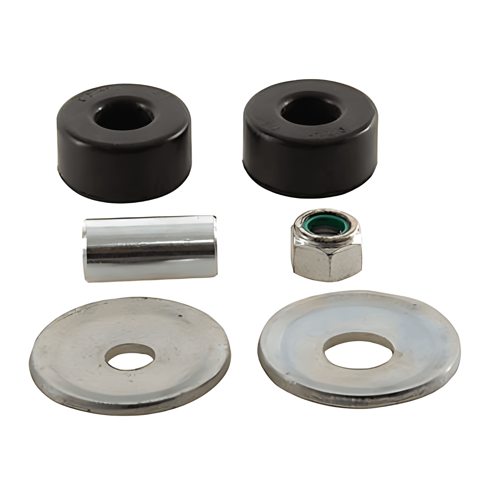 CONJUNTO BUCHAS ARRUELAS TUBO PORCA AMORTECEDOR AGULHA EIXO TRASEIRO E EIXO ARRASTE (SUPERIOR E INFERIOR) - R743A
