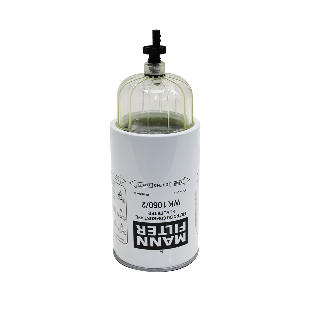 FILTRO DIESEL/RACOR SEPARADOR DAGUA MB 1632/1634/1938 SCANIA 112/114/124 (SISTEMA COPO FIXO) (ROSCA 1-14) (10 MICRONS) - WK1060/2