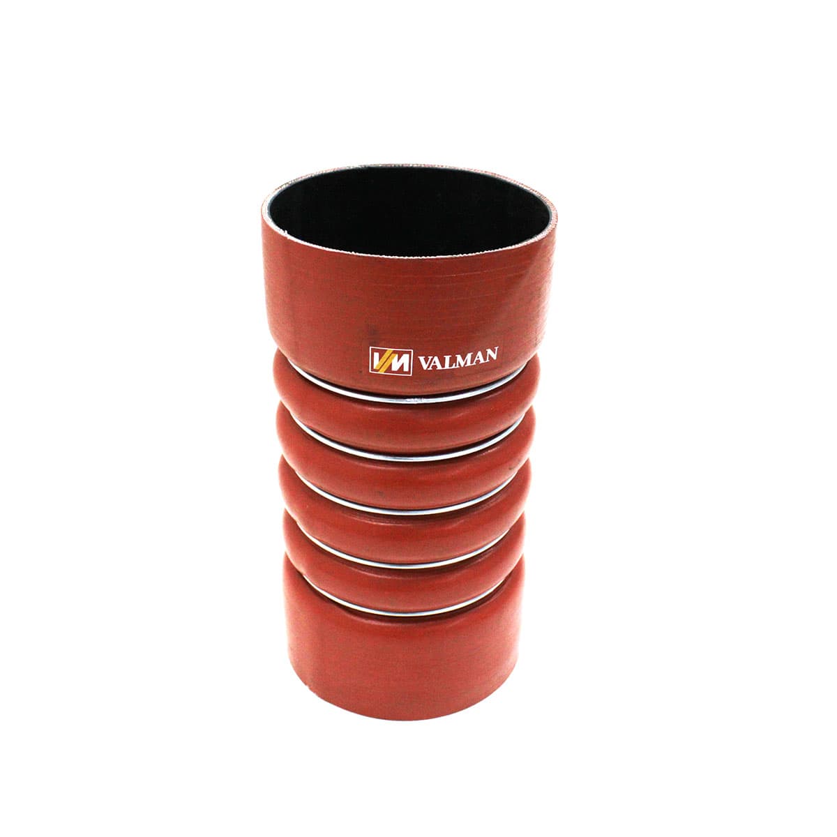 MANGUEIRA INTERCOOLER 110X110X220MM LADO QUENTE MB 1935/1938/1941/1945/2635 SILICONE VERMELHO 5 ANEIS - VMM70076