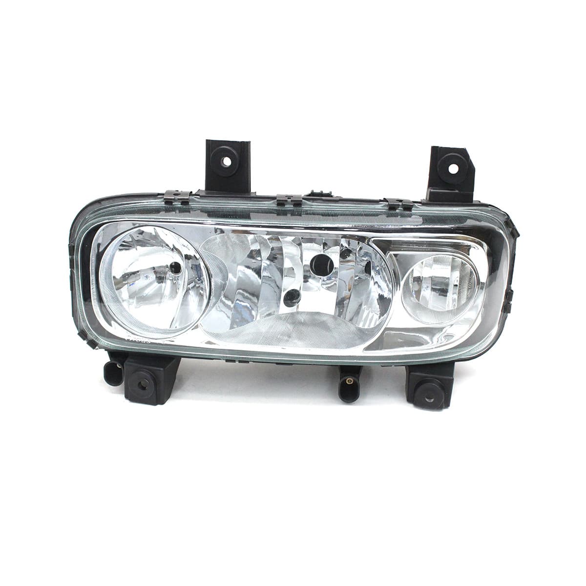 FAROL DUPLO RETANGULAR LE MB ATEGO (2010 A 2012) (LAMPADAS H7/H1) (SEM AUXILIAR NEBLINA) - FM181LE