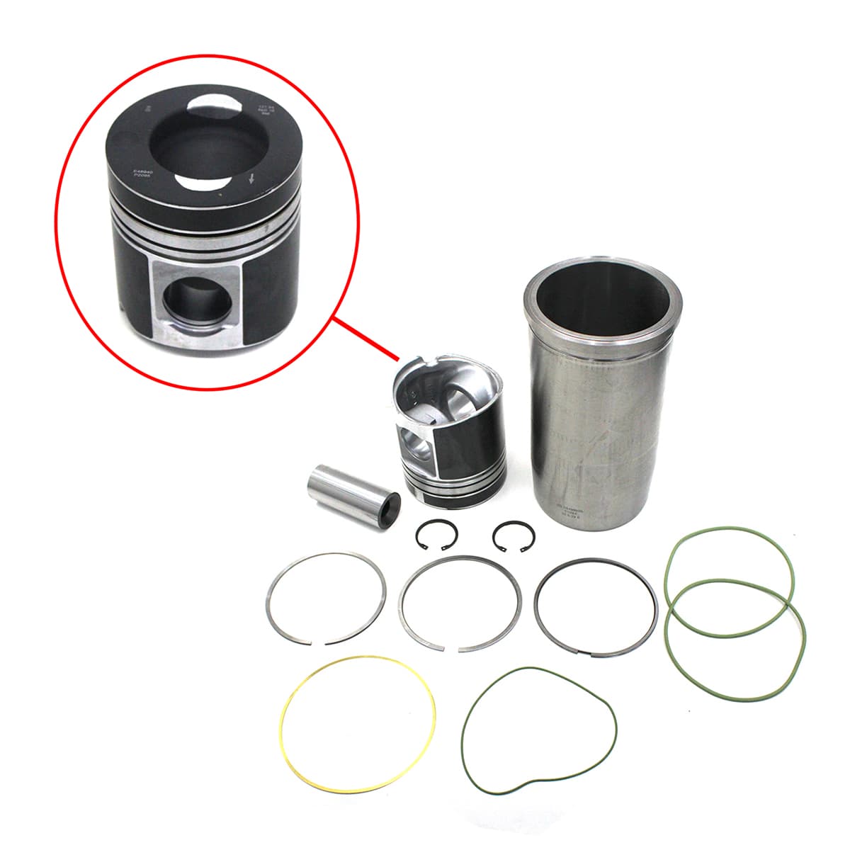 KIT PISTAO/CAMISA/ANEL/ANEL CAMISA/CALCO TOMBAK MB MOTOR OM449LA/OM447LA COM TOP BRAKE (CAMARA OMEGA) - K2095STDWS