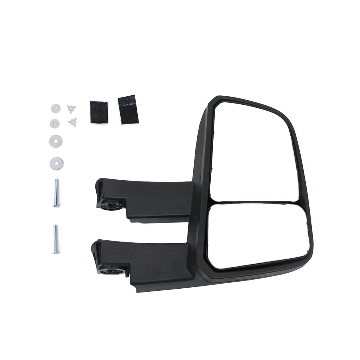 CONJUNTO ESPELHO RETROVISOR LD CONVEXO BIFOCAL SUPERIOR/INFERIOR VW NOVO DELIVERY (COM BRACO LONGO) (MANUAL) - W806.84