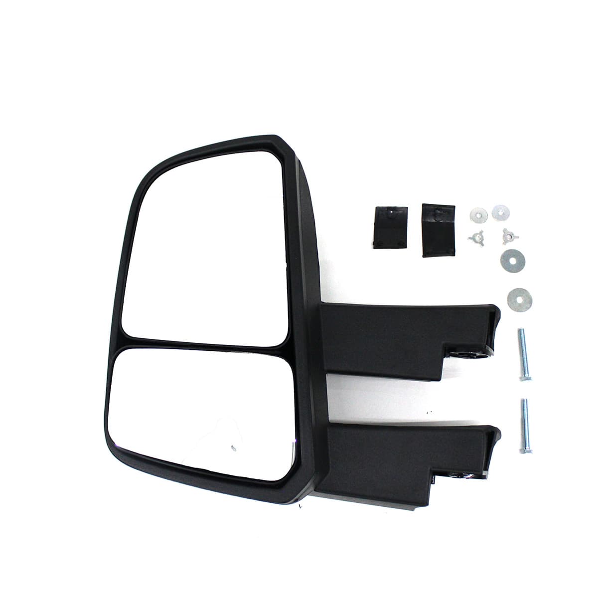CONJUNTO ESPELHO RETROVISOR LE CONVEXO BIFOCAL SUPERIOR/INFERIOR VW NOVO DELIVERY (COM BRACO LONGO) (MANUAL) - W806A.84