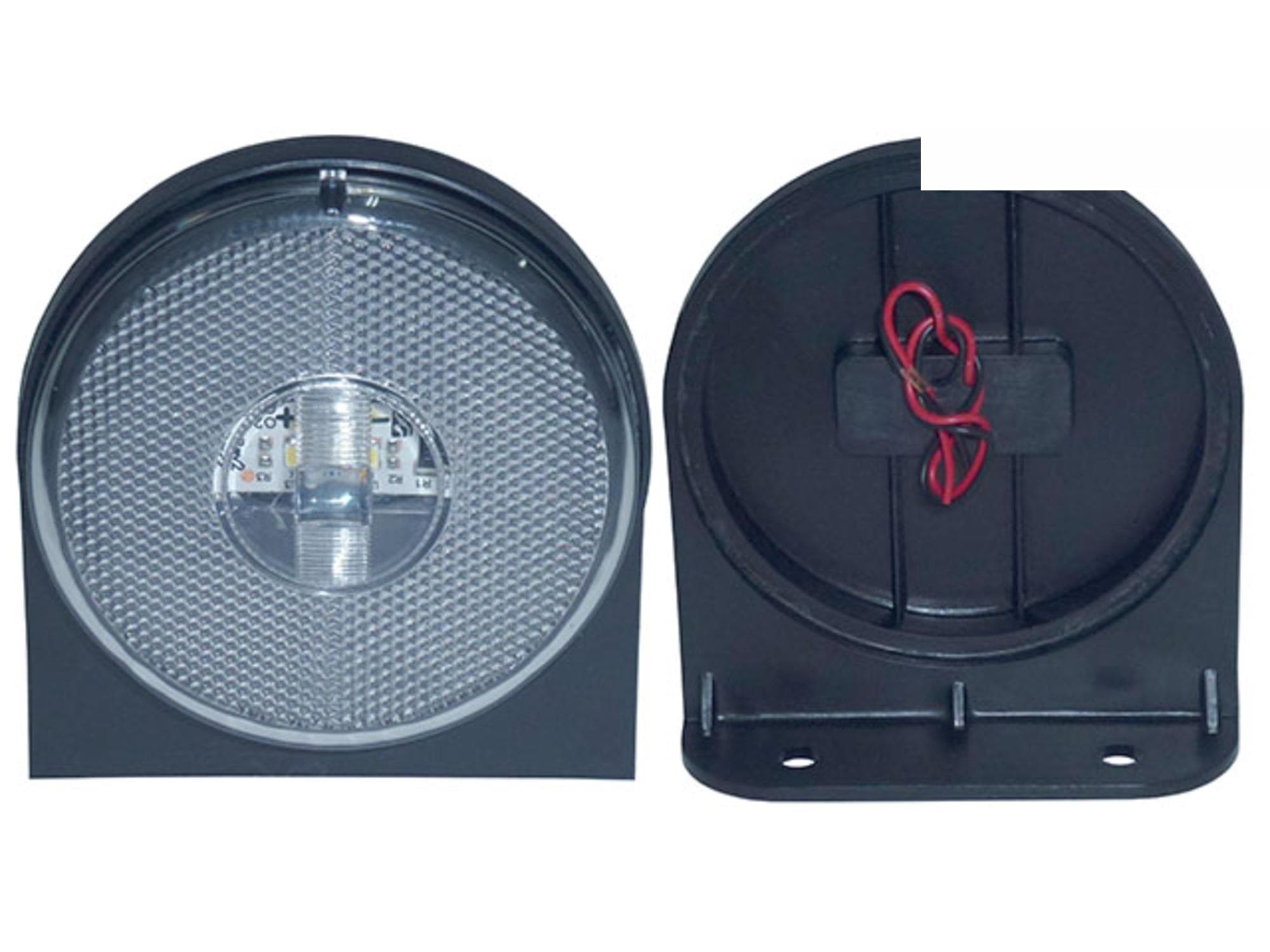 LANTERNA LATERAL LED 85 MM C/ PARAFUSO E SUPORTE MOVEL - CRISTAL - 210102016