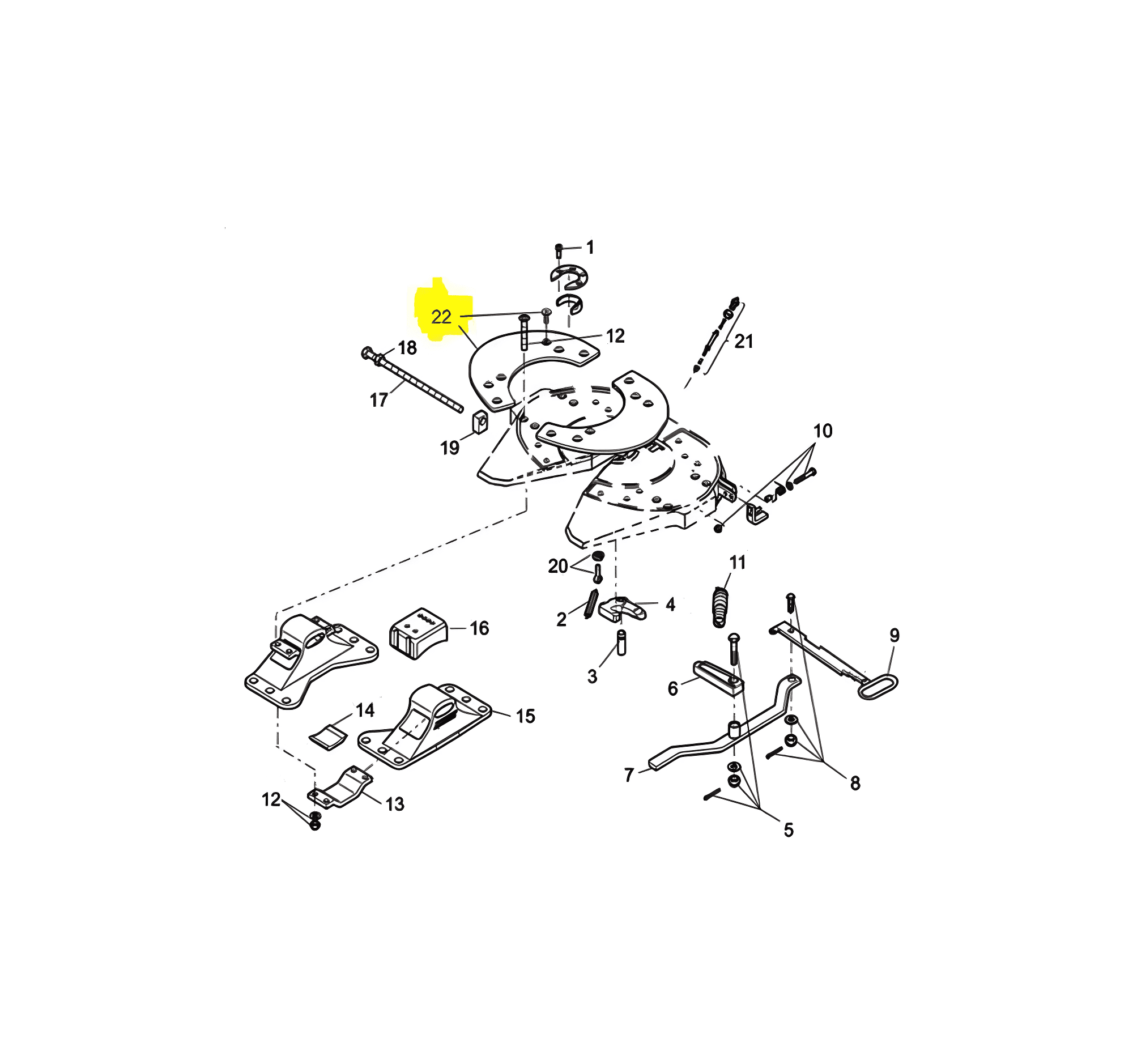 KIT PLACA DESGASTE QUINTA RODA - QR00114J00