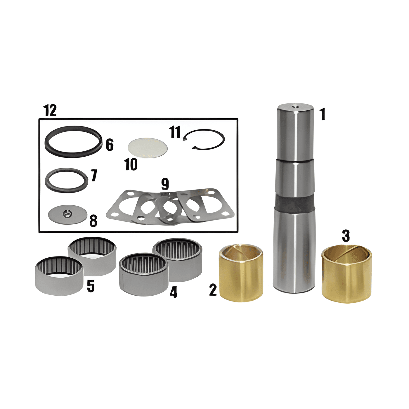KIT REPARO SEM PINO C/ ROLAMENTO AGULHA (POR LADO) - VA15253SA-137