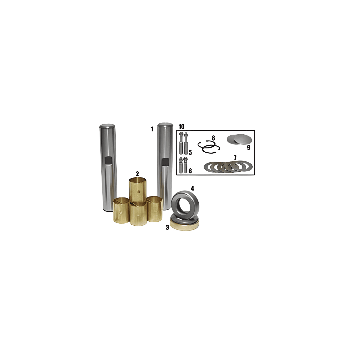 EMBUCHAMENTO CARGO 16 TON MED.45,75 CROMO C/ CHIMIE E ROL. - VA043XAR/020