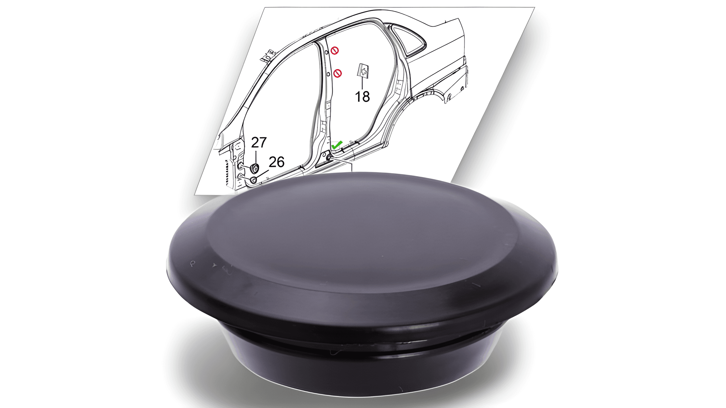 VEDACAO TAMPAO COLUNA FRONTAL - NFN801086AA