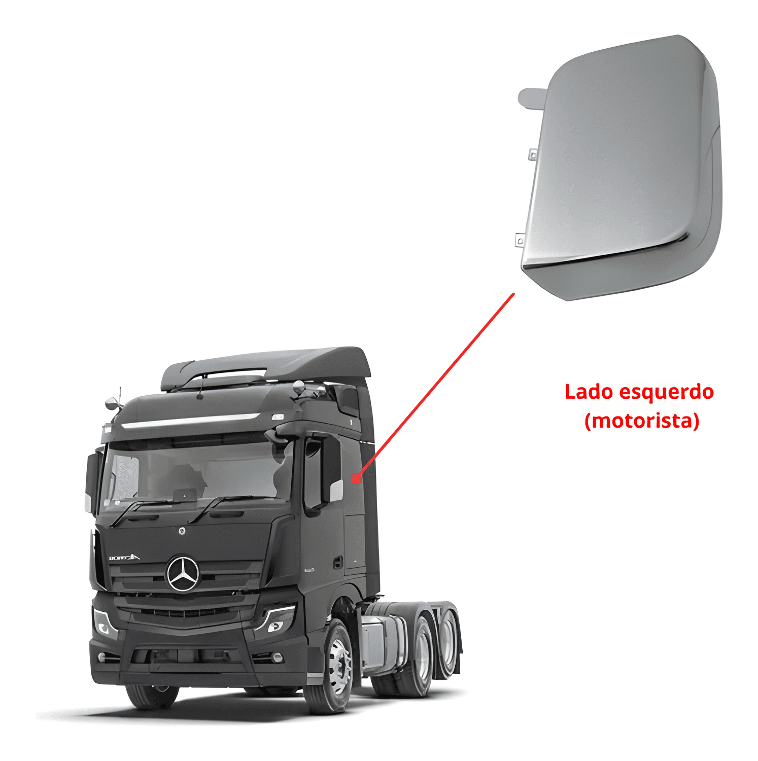 CAPA RETROVISOR MENOR (CROMADO) L.E - 9608111807
