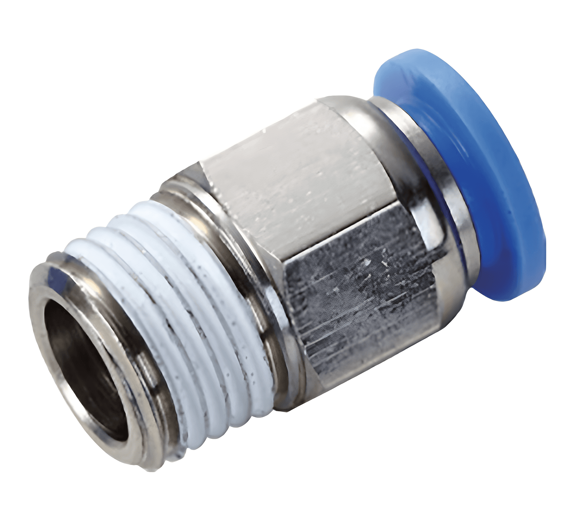 CONECTOR MACHO TUBO 4MM ROSCA M6 - PC04M6