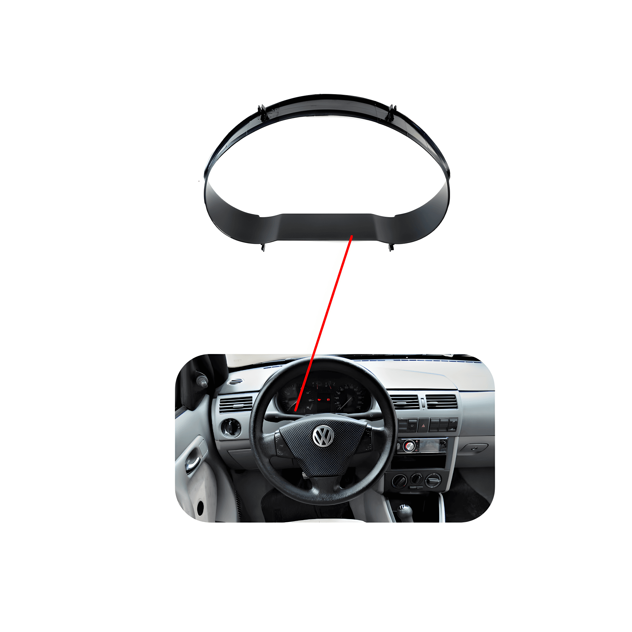 CARCACA MOLDURA VELOCIMETRO PRETO VW - PD2501
