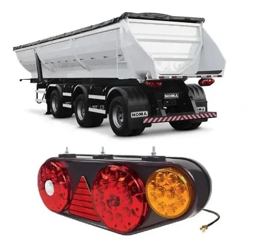 LANTERNA TRAS.LE LED 24V C/TRIANGULO RET - CARRETAS/UNIVERSAL - 522419