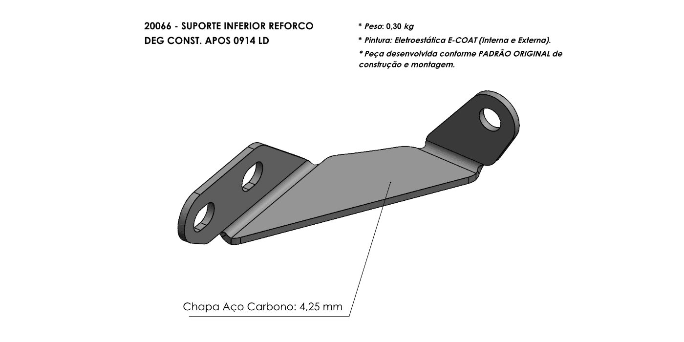 SUPORTE INFERIOR REFORCO CONSTELLATION 24-250 LADO DIREITO MET - AD6102