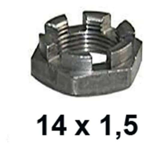 PORCA CASTELO BAIXA - M14 X 1,5 C/COROA - CHAVE 22 POL. - 000937014000
