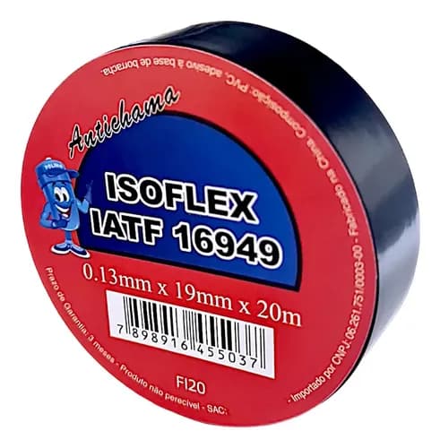 FITA ISOLANTE 0,13MM X 19MM X 20 METROS (ISOFLEX) - 529033