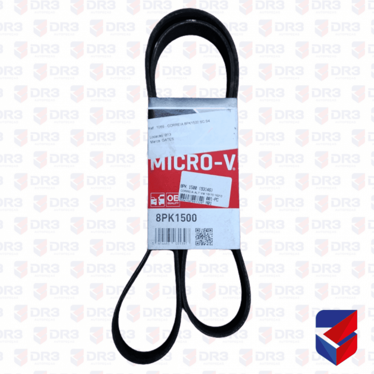 CORREIA MICRO-V 8PK1500 - 16170/16210/17240OT/18310OT/SERVE SCANIA - 8PK1500