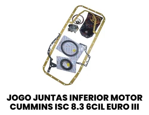 JOGO JUNTAS INFERIOR MOTOR CUMMINS ISC 8.3 6CIL EURO III - 4089759