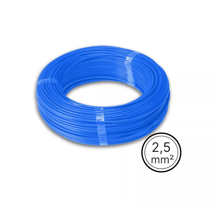 CABO AZUL 2,50 MM ROLO C/ 100MT 105C 300V - C02506100