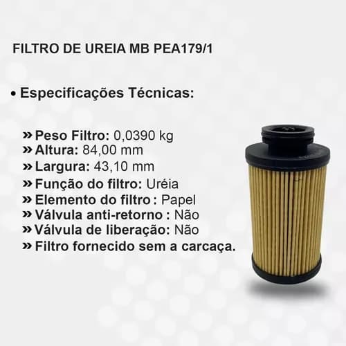 FILTRO UREIA SISTEMA ARLA - 0001420089