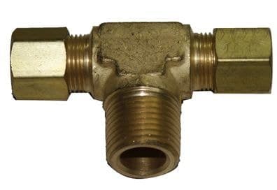 TEE CENTRAL 1/2 NPT X 1/4 TUBO PORCA E ANILHA - 179M
