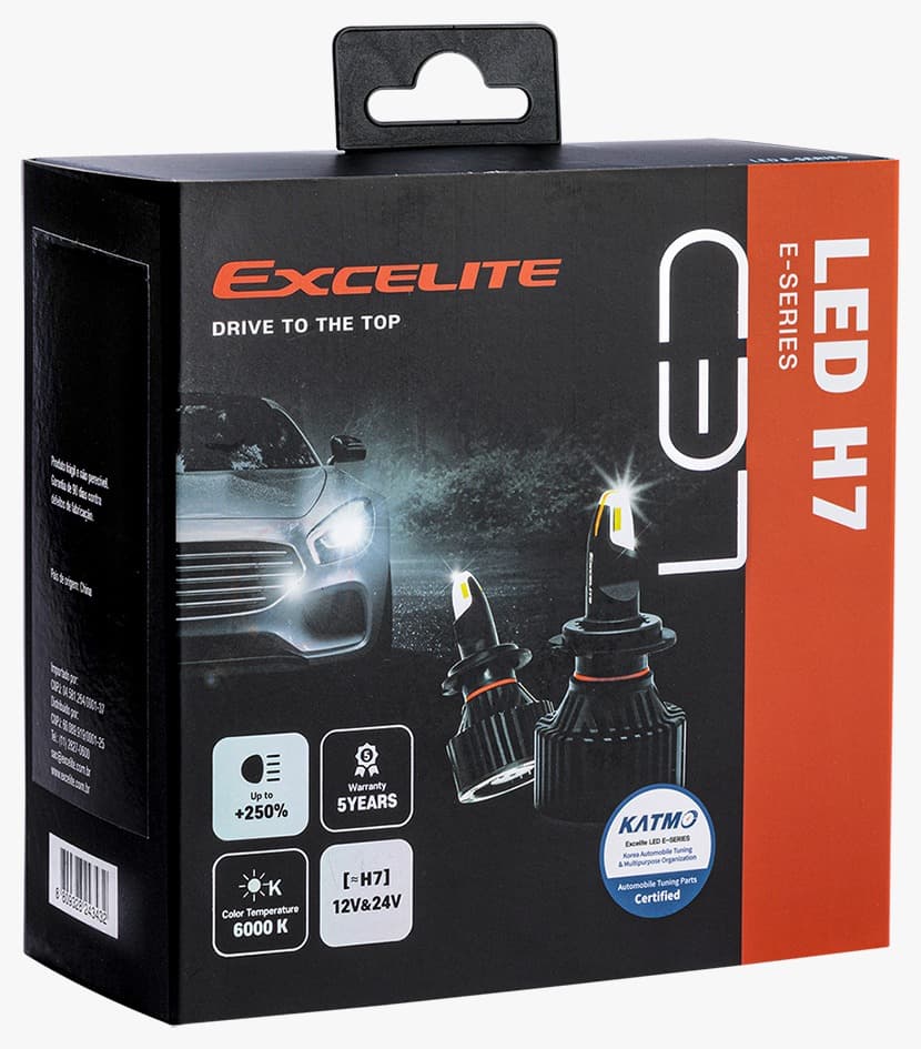 LAMPADA LED H7 BIVOLT 12V 24V E-SERIES 6000K - 94211 H7 12V 24V