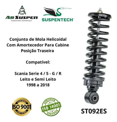 CONJUNTO MOLA HELICOIDAL CABINE TRASEIRA - ST092ES