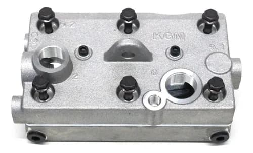 CONJUNTO CABECOTE COMPRESSOR MBB AXOR OM457 2CIL. - KGM1250