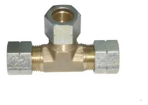 CONEXAO TEE UNIAO ACO P/TUBO 15MM - 521436