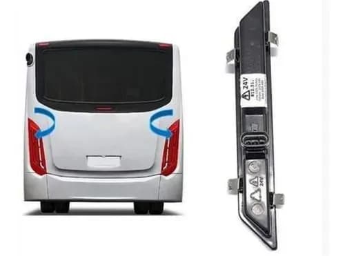 LANTERNA TRASEIRA SETA LED 24V VERSAO B CRISTAL CAMINHOES CARRETAS EURO 2 - 4001231