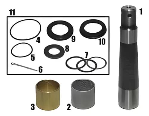 KIT REPARO SEM PINO S/ROLAMENTO C/BUCHA METAL LEVE(POR LADO) - VA104SA