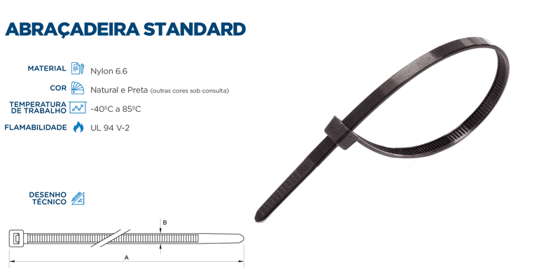 ABRACADEIRA STANDARD - PRETA UV - K22LM