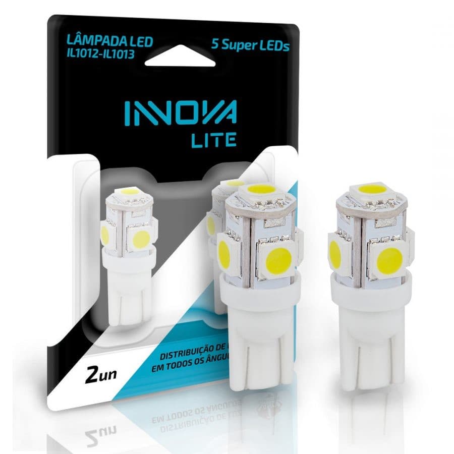 LAMPADA LED PINGAO BRANCO FRIO 12V - PREÇO DO PAR - IL1013