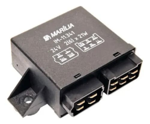 RELE PISCA C/ NEGATIVO NA CARCACA 24V 10 TERMINAL 21W (3+3) - 3505447032