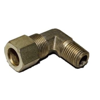 COTOVELO MACHO 1/2 NPT X 3/8 TUBO PORCA E ANILHA - 112M