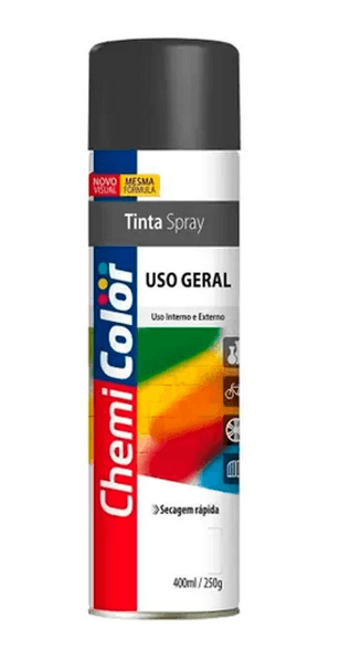 TINTA SPRAY ALTA TEMP.PRETO BRILHANTE 400ML - 528703