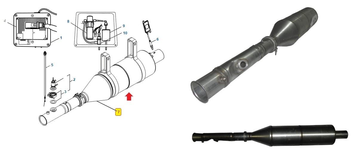 CONJUNTO POS TRATAMENTO/CATALIZADOR CAMINHAO INTERNATIONAL 4400 - 4026473C91