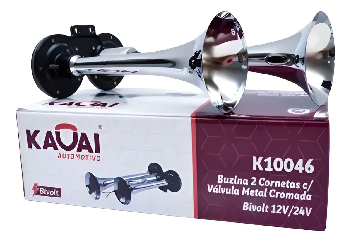 BUZINA 2 CORNETAS C/ VALVULA BIVOLT - TODOS - 521435