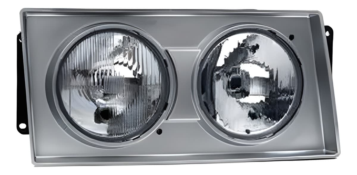FAROL DUPLO LD WORKER SERIE 2000 ( MOLDURA PRATA ) - 1040