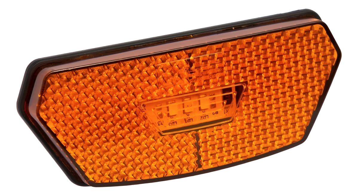 LANTERNA LAT.DIAMANTE LED AMBAR C/SUPORT - 523387