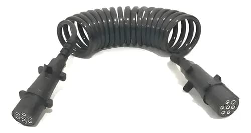 CHICOTE ELETR.ESPIRAL 6,5M 7P 2 TOMADAS - 522768