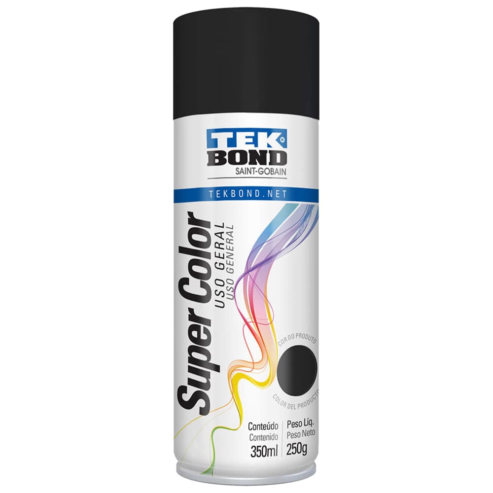 TINTA AEROSSOL PRETO FOSCO USO GERAL 350 ML/250G - TSU0917