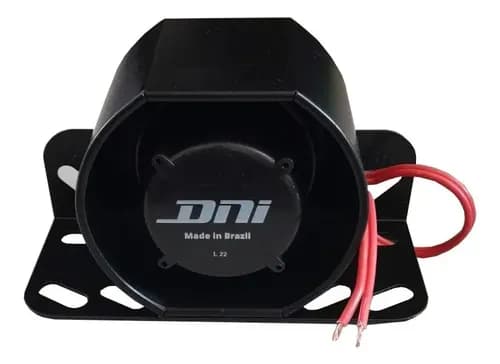 SIRENE MARCHA RE BIVOLT 12V A 36V (PRETA) BLINDADA - 1545428