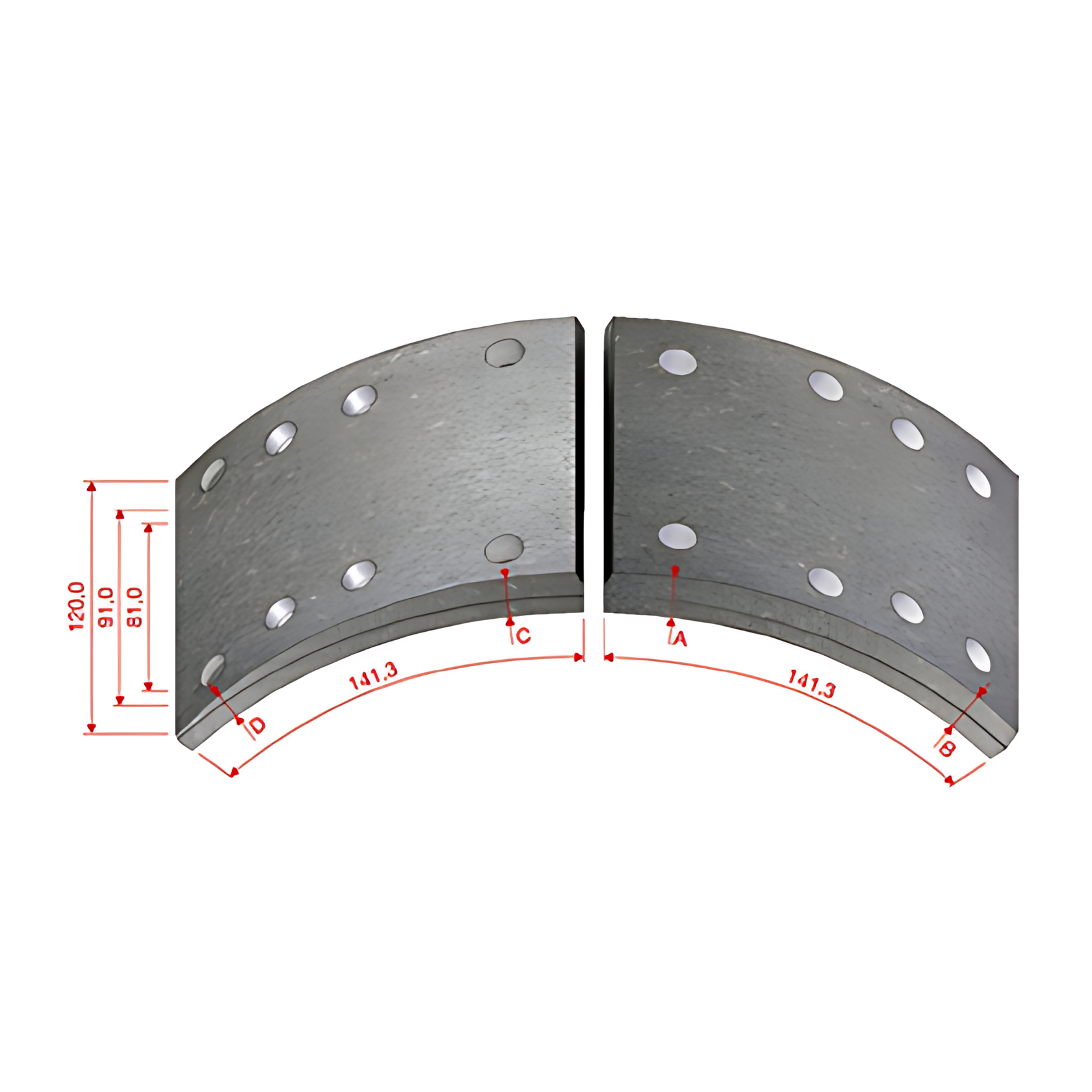 LONA FREIO DIANTEIRO TRASEIRO DFW959DNA380 X CARBON FIBER - 2R0698075E
