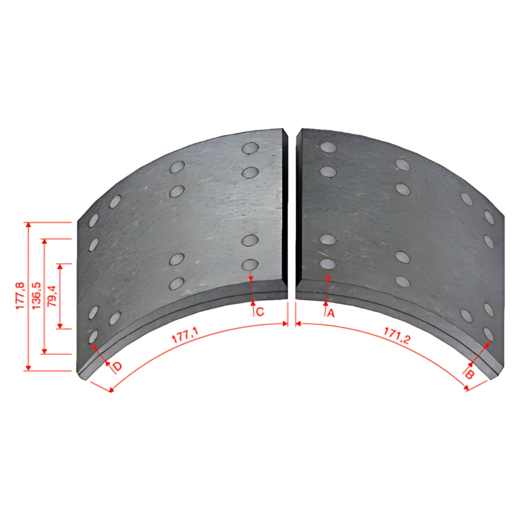 LONA FREIO DIANTEIRO TRASEIRO DFW988DNA380 STD - DFW988DNA380