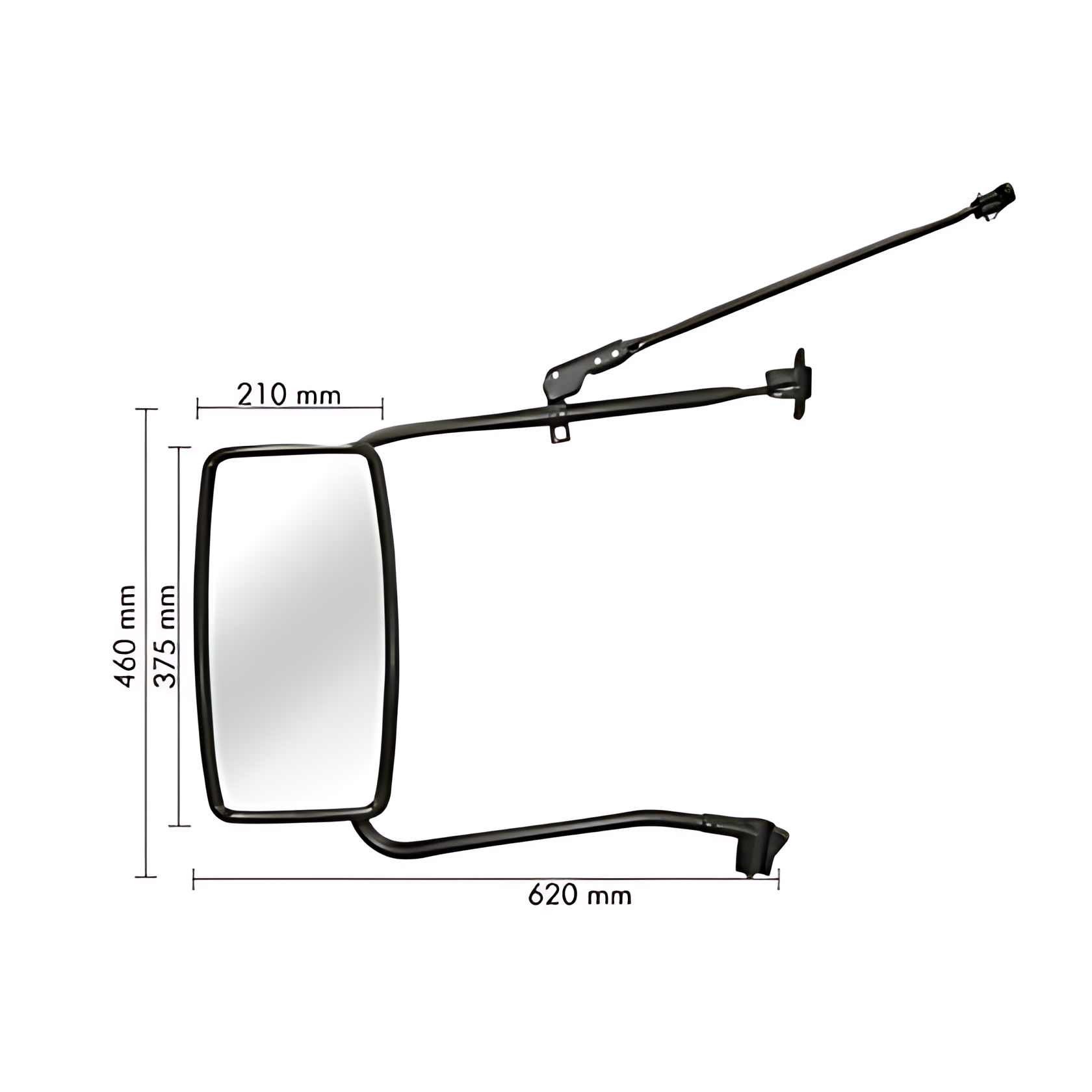 CONJUNTO ESPELHO RETROVISOR LE MANUAL CONVEXO - 2T0857513A